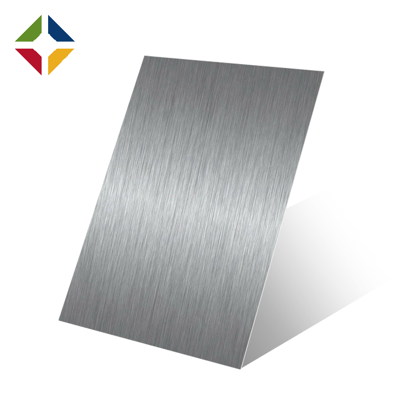 Brushed stainless steel plate